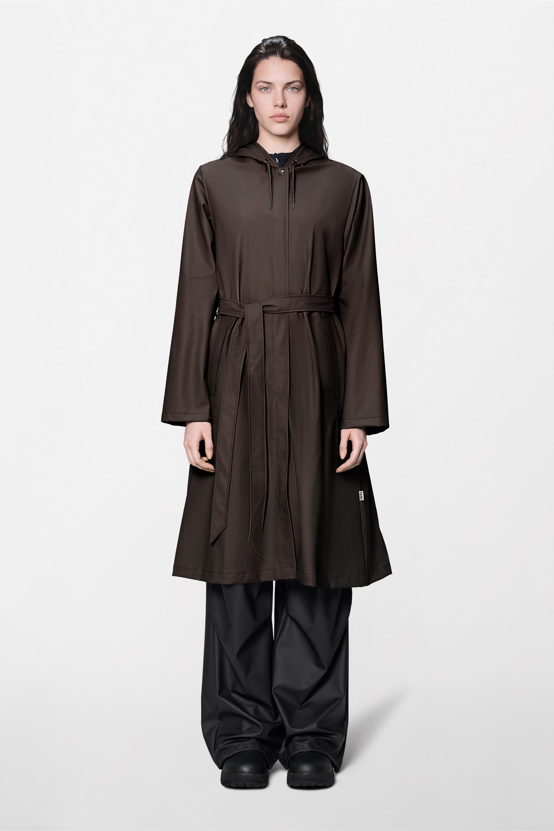RAINS A-Line Longer W Jacket Bark Jacket