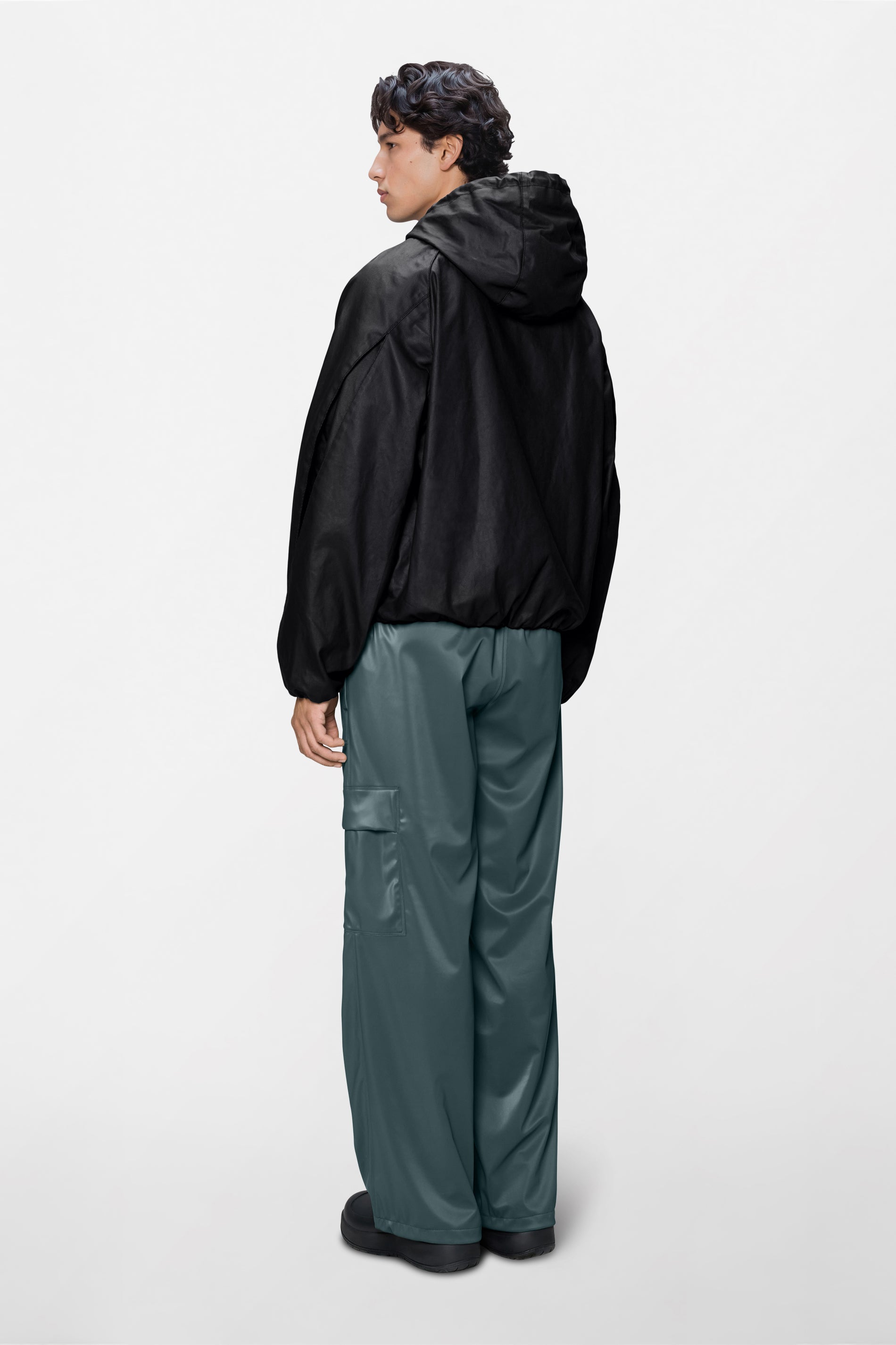 RAINS Heavy Woven Jacket Black Jacket