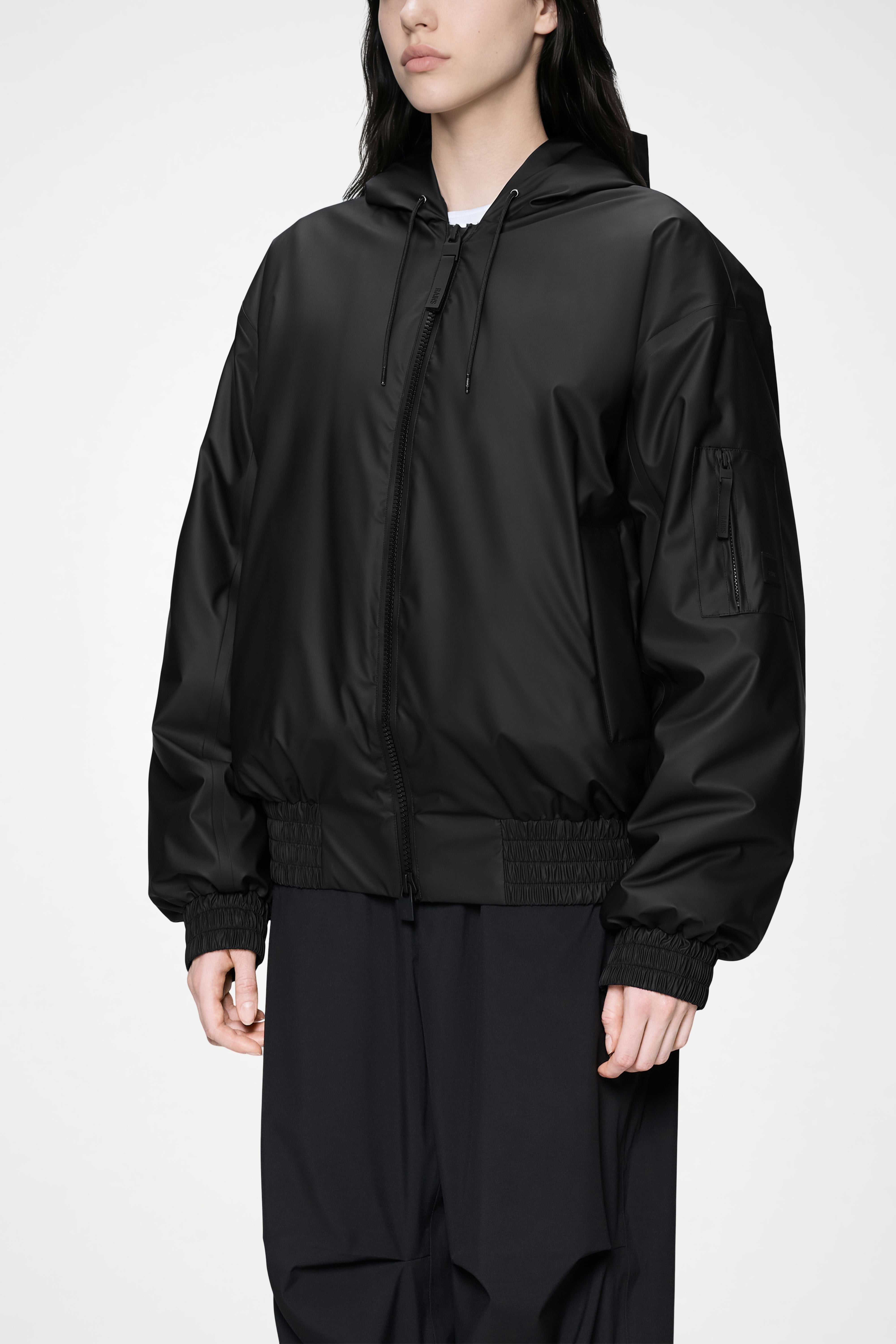 RAINS Lohja Insulated Bomber Jacket Black Jacket