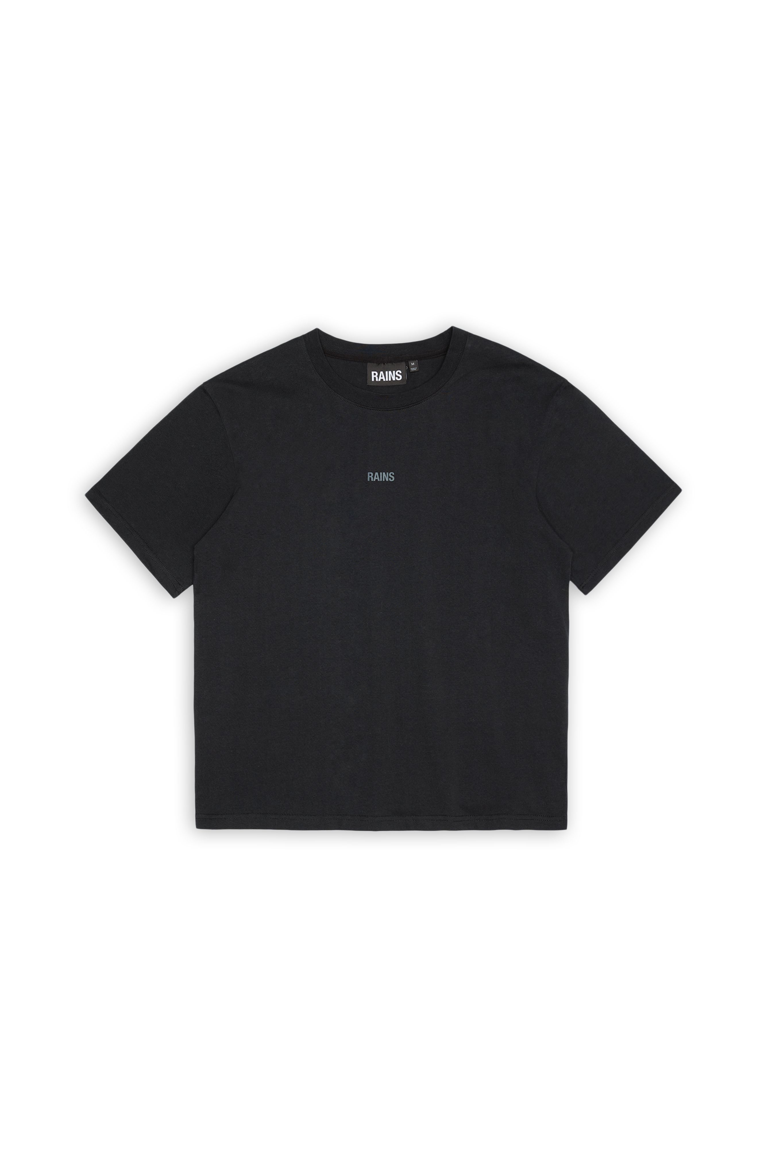 RAINS Classic T-shirt Rains Black Short Sleeve
