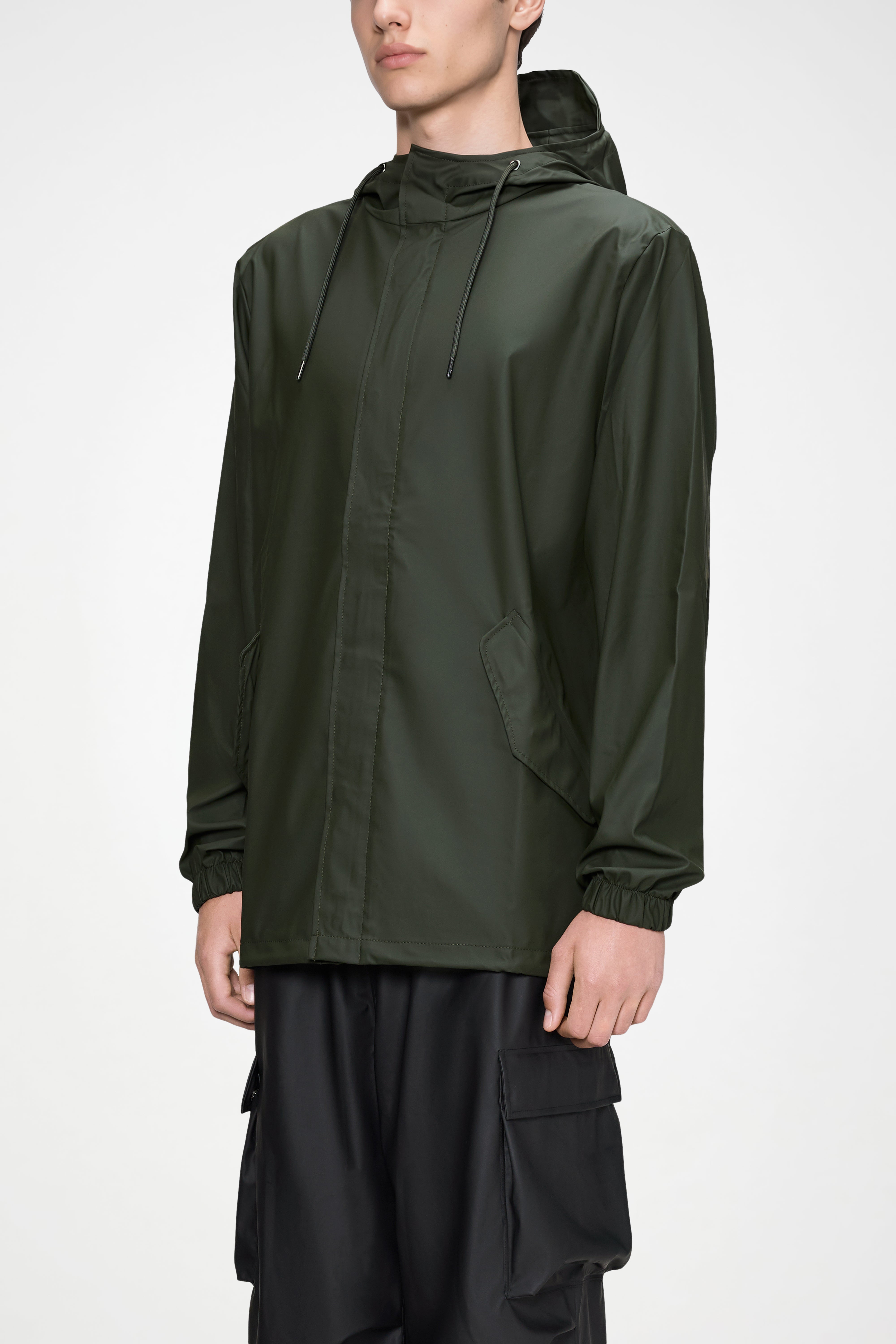 RAINS Fishtail Jacket Green Jacket