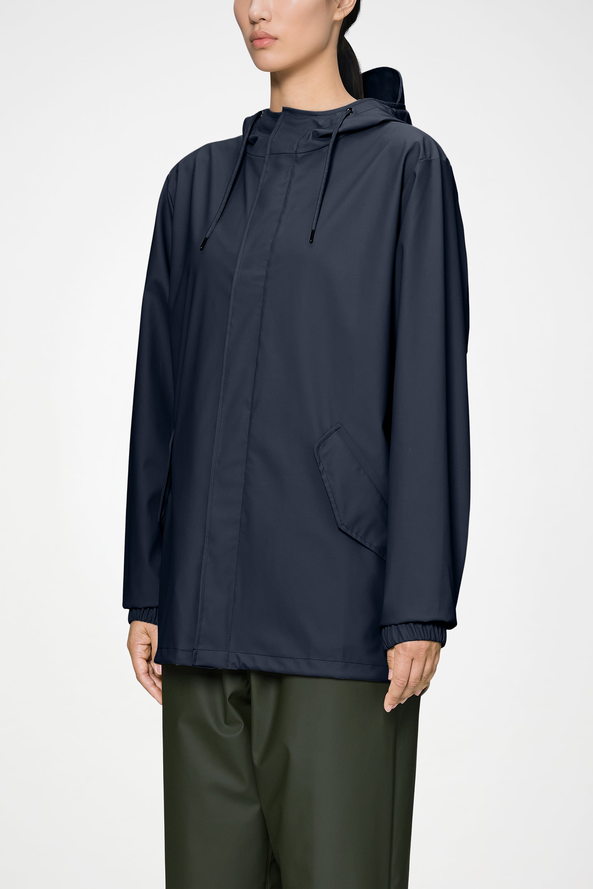 RAINS Fishtail Jacket Navy Jacket
