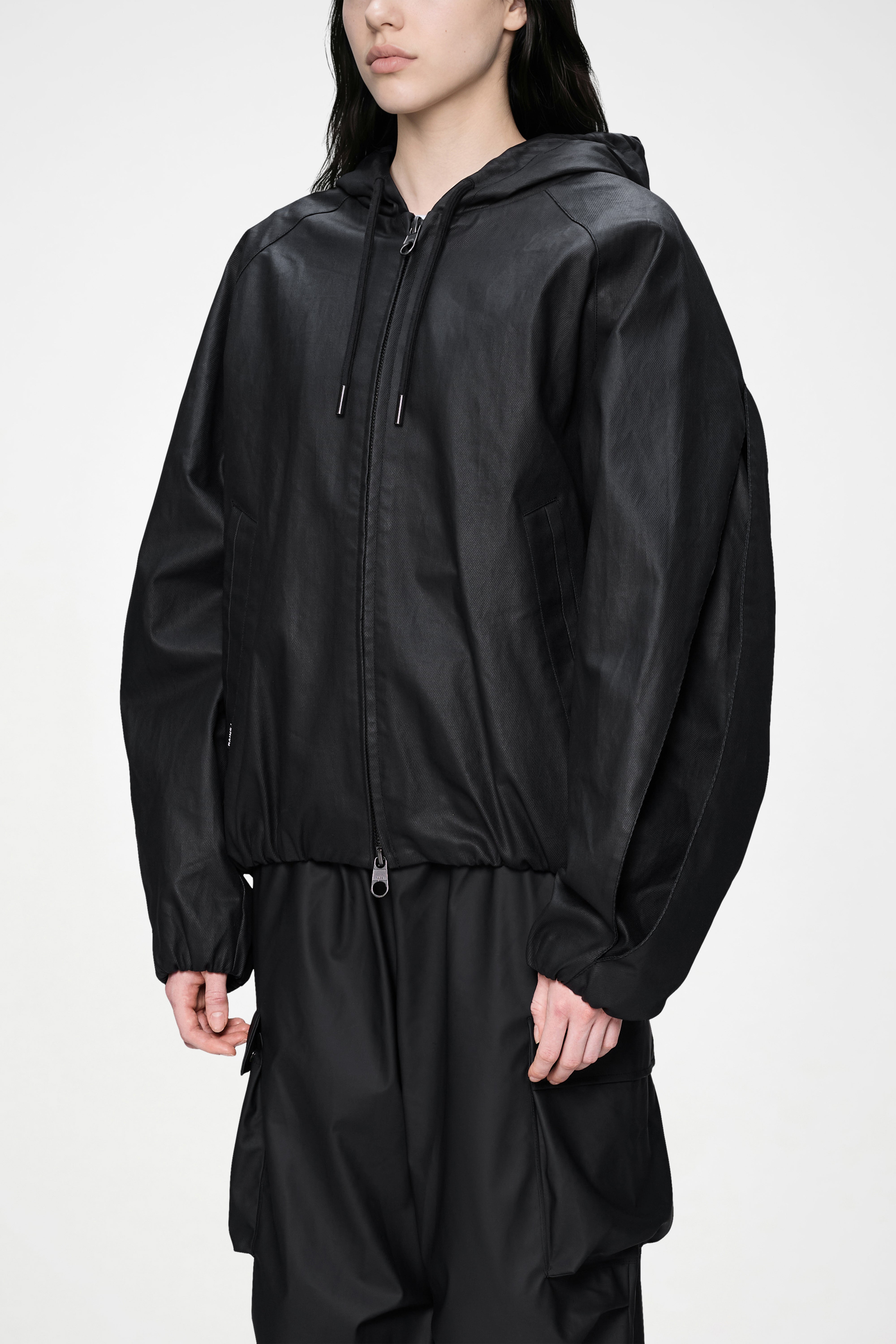 RAINS Heavy Woven Jacket Black Jacket