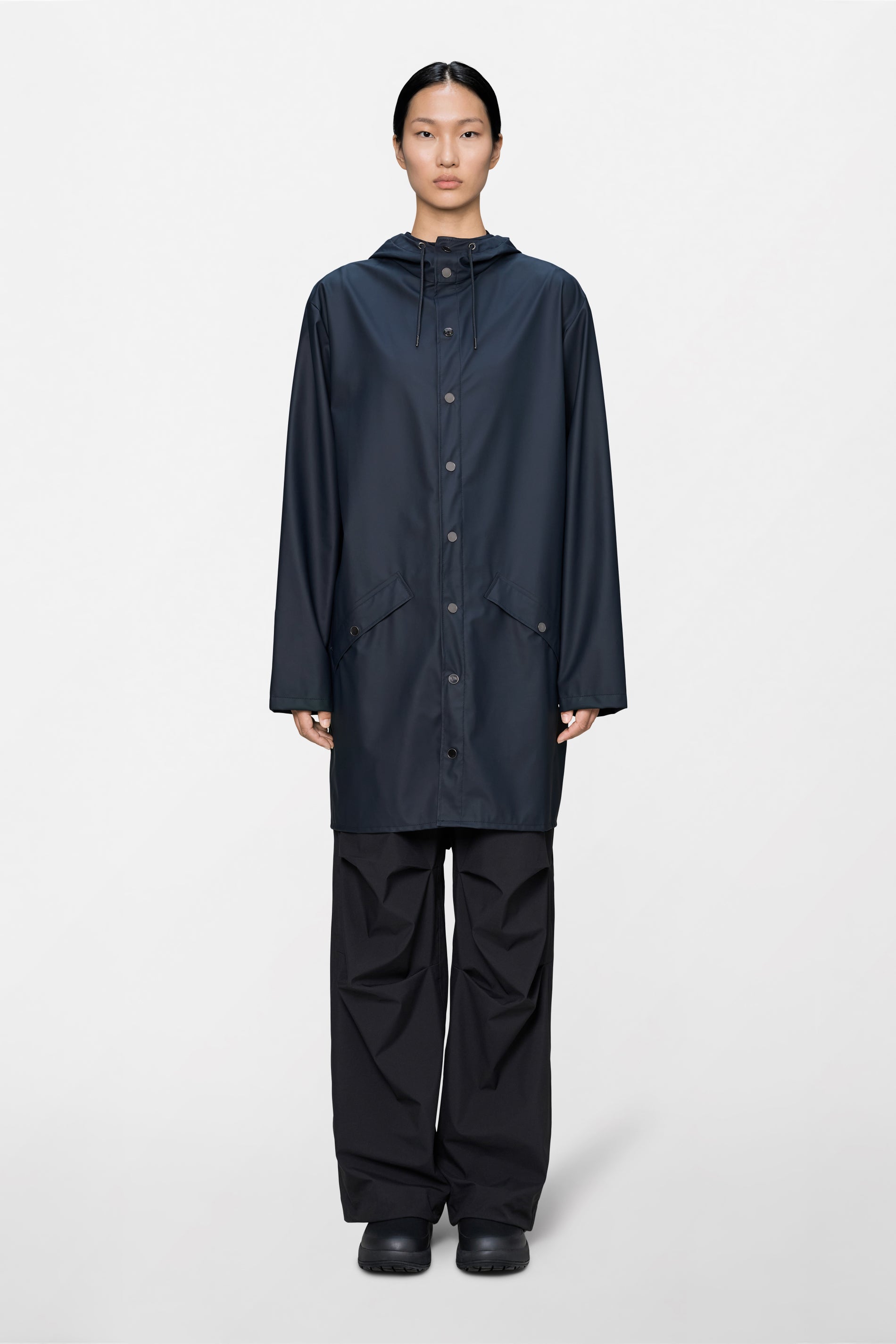 RAINS Long Jacket Navy Jacket