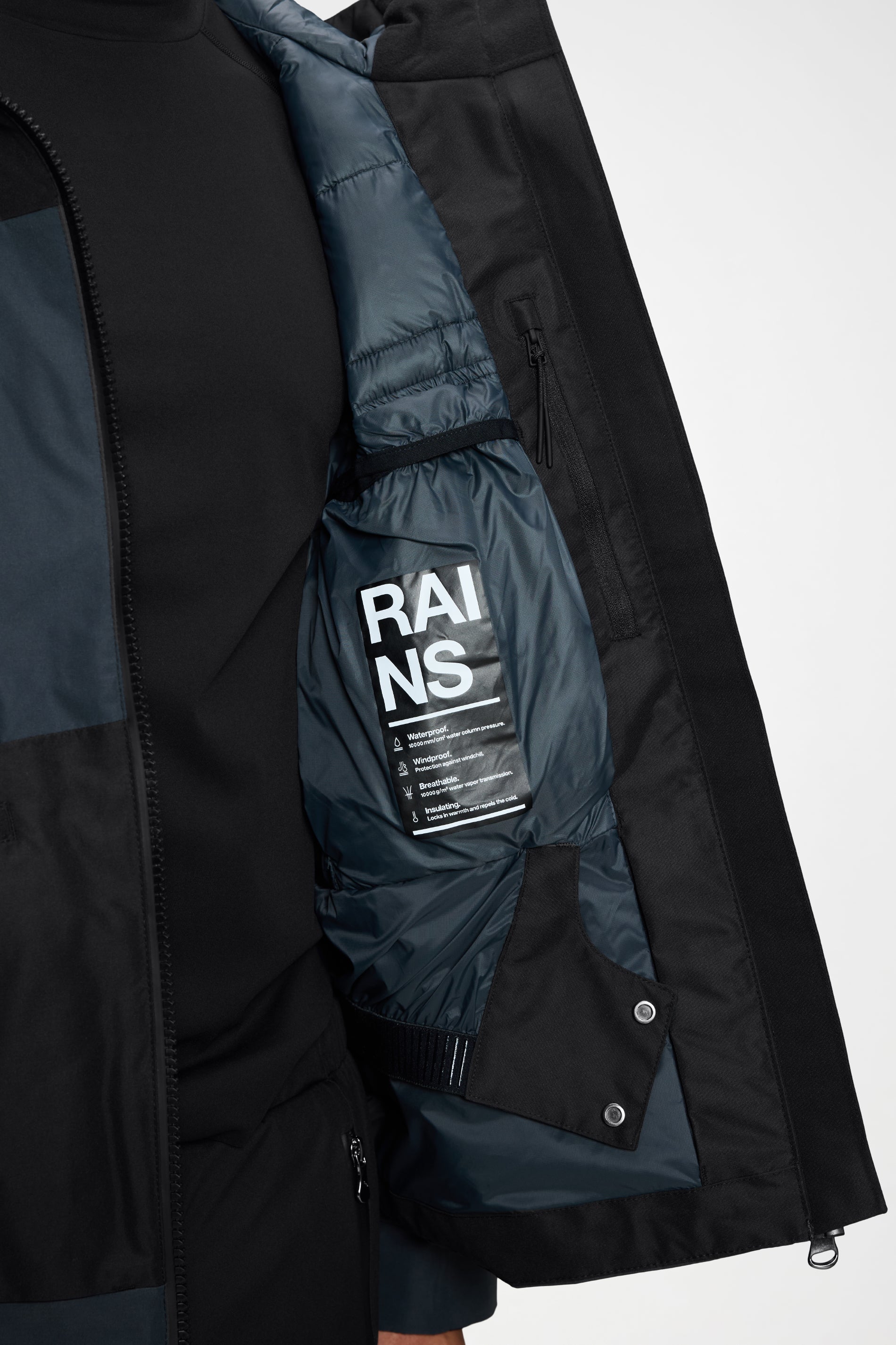 RAINS Niseko Ski Jacket Black Onyx Jacket