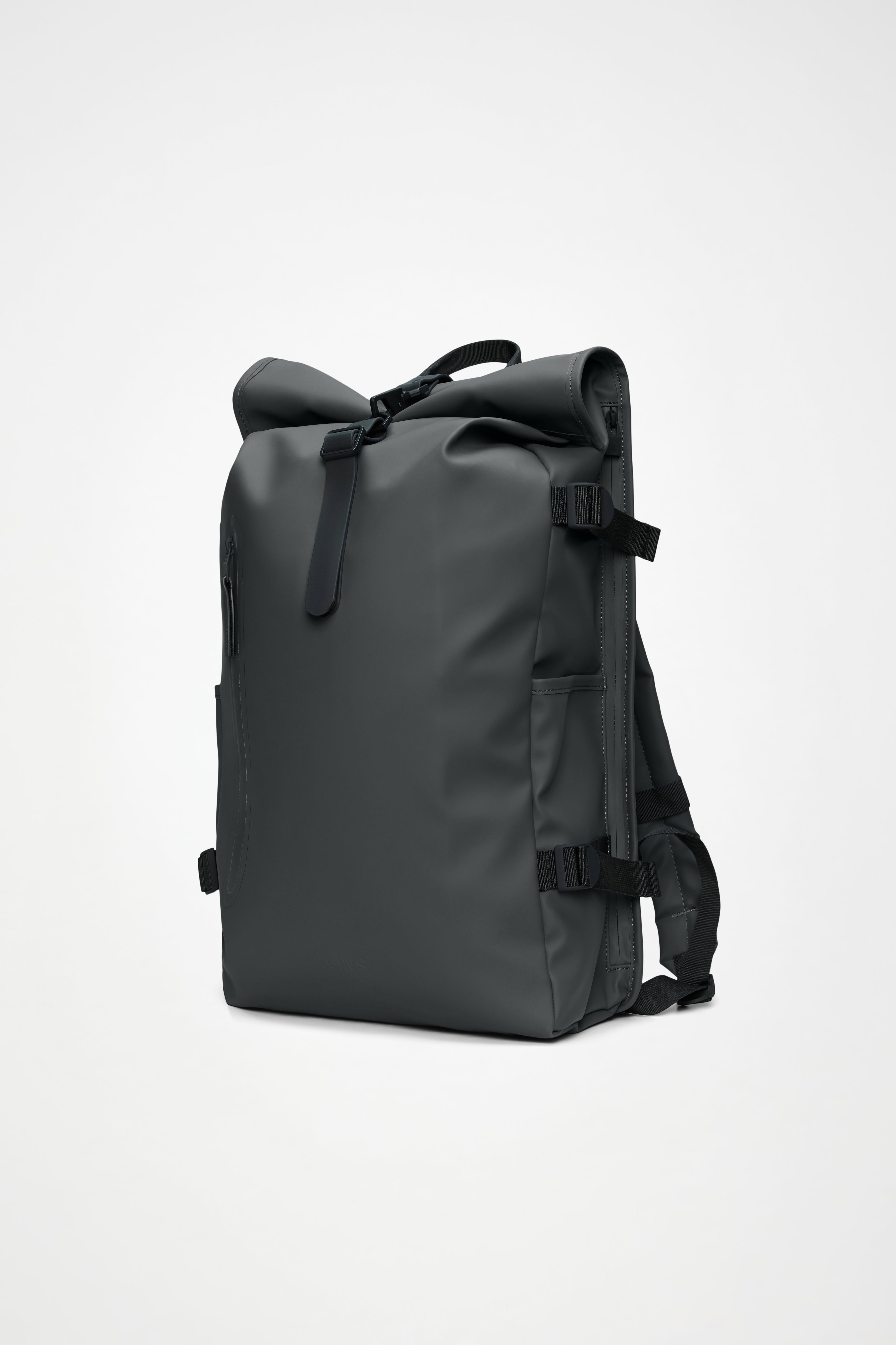RAINS Rolltop Rucksack Large Dark Grey 28L H63 x D14 x W32 cm Backpack