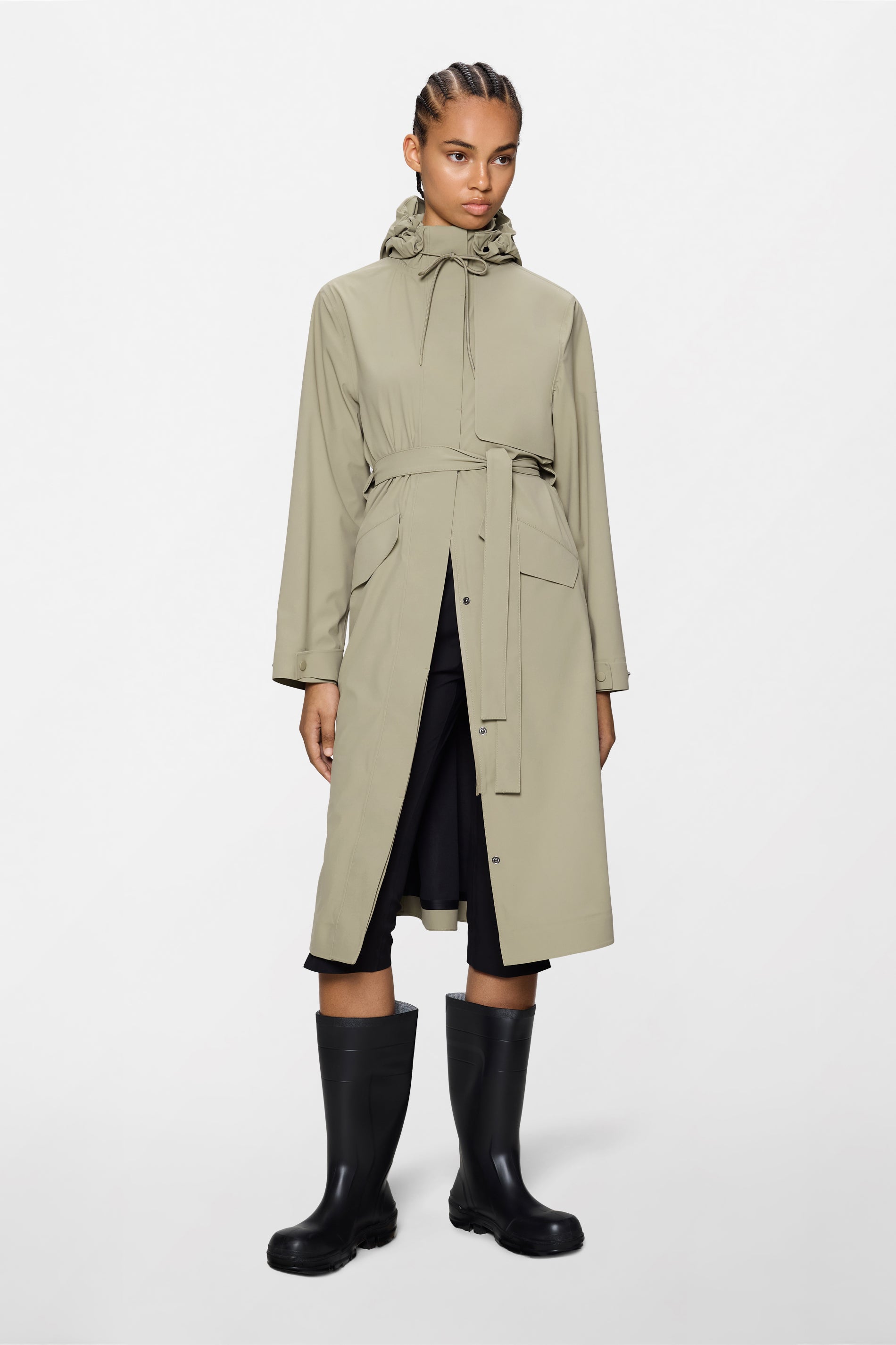 RAINS Suva Hardshell W Coat Beige Jacket