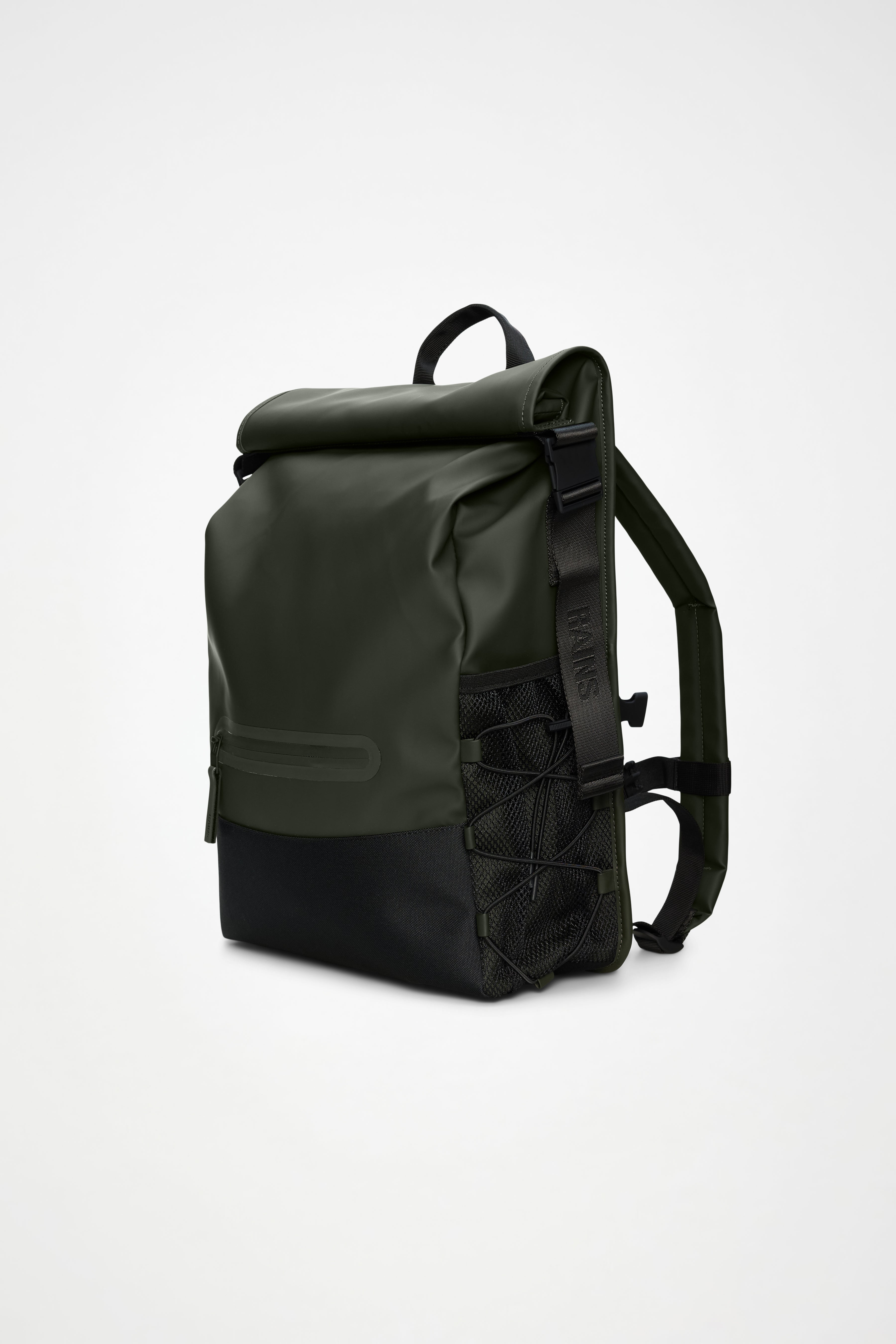 RAINS Trail Mountaineer Rolltop Green 29L H56 x D13 x W32 cm Backpack