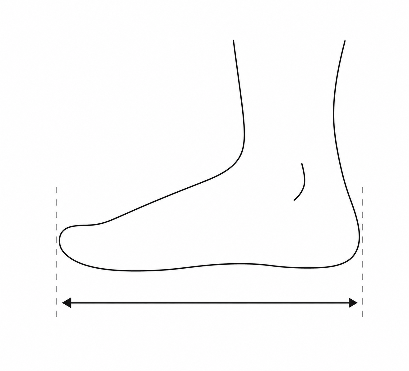 Diagramma delle misure del piede
